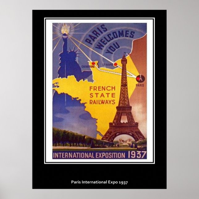 Póster Antiguo de París (Frente)