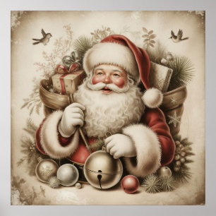 Póster antiguo de Santa