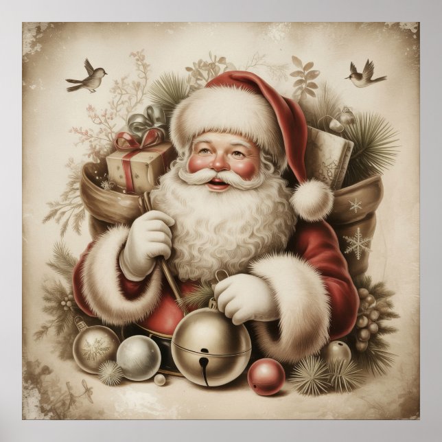 Póster antiguo de Santa (Frente)
