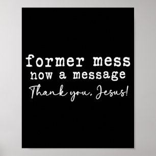 Póster Antiguo desorden ahora un mensaje gracias jesus fe