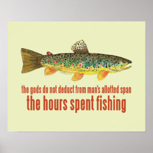 Póster Antiguo dicho de pesca