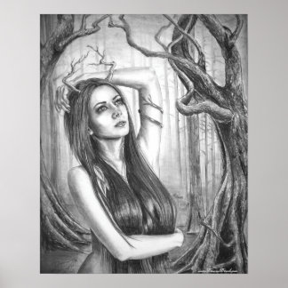 Póster Antiguo Dryad Poster Diosa Poster Espíritu árbol