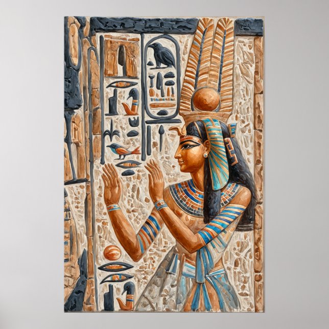 Póster Antiguo Egipto, la Reina Faraónica Hatshepsut (Frente)