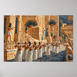 Póster Antiguo Egipto, ritos funerarios de los faraones