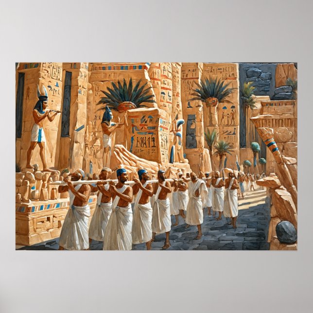 Póster Antiguo Egipto, ritos funerarios de los faraones (Frente)