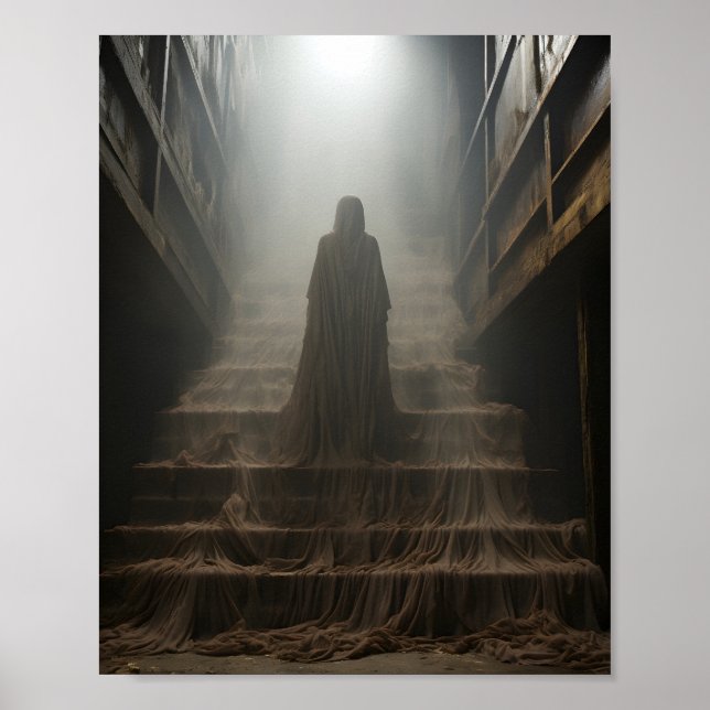 Póster Antiguo Fantasma De Casa Abandonada En Las Escaler (Frente)