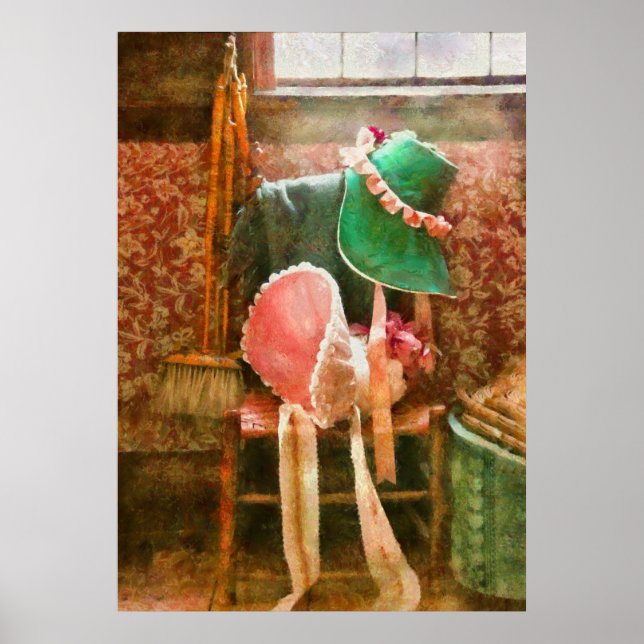 Póster Antiguo - Gorras de mujer (Frente)