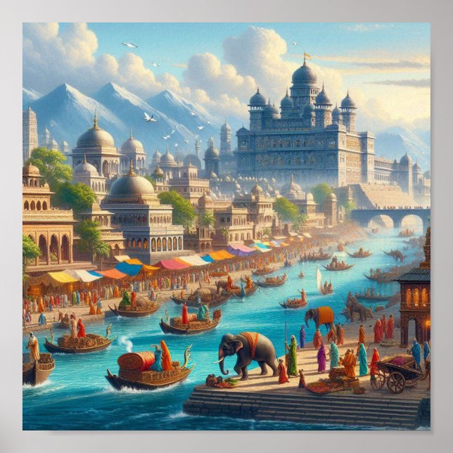 Póster Antiguo Imperio Gangaridai (Frente)