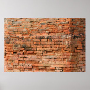 Póster antiguo ladrillo antiguo, antiguo, fondo, b