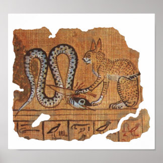 Póster Antiguo libro egipcio de Ra Muerta y Apophis