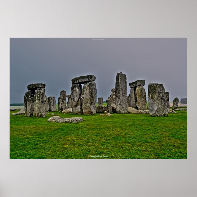 Póster Antiguo lugar de Stonehenge Standing Stones Inglat (Frente)