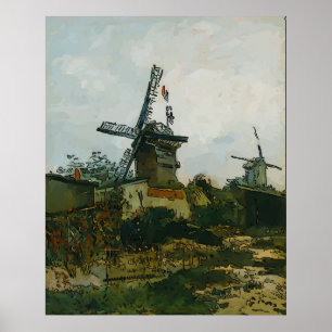 Póster Antiguo molino de viento francés