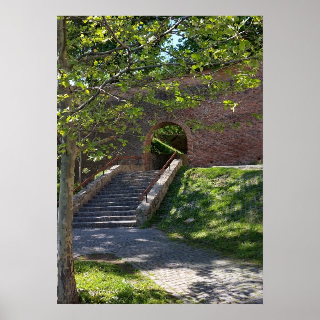 Póster antiguo muro de fortaleza (Frente)