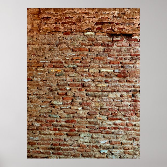 Póster Antiguo muro texturado de ladrillo de Lal Killa (Frente)