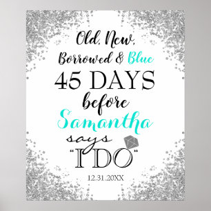 Póster Antiguo nuevo endeudamiento y azul