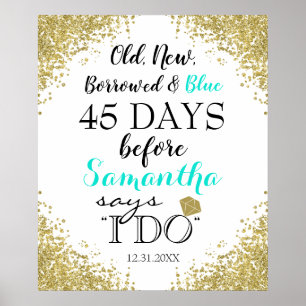 Póster Antiguo nuevo endeudamiento y azul