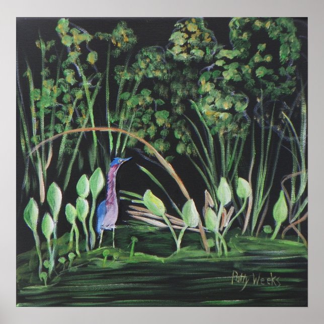 Póster ANTIGUO Poster DE AVES DE FLORIDA WADING (Frente)