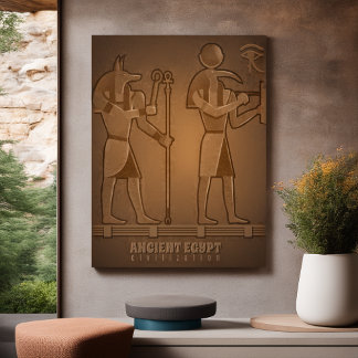 Póster Antiguo poster de la civilización egipcia