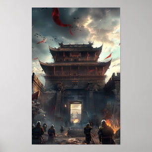 Póster Antiguo Poster del Muro de la Ciudad de China de e
