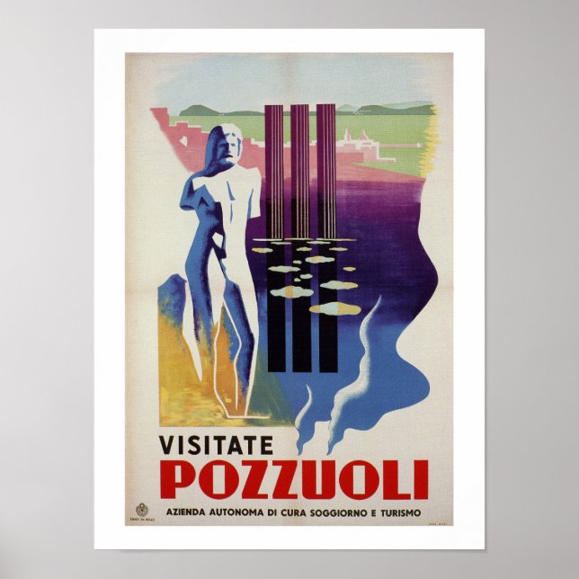Póster Antiguo pozzuoli ciudad grecorromana antigua Itali (Frente)