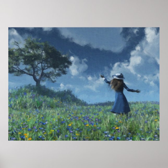 Póster Antiguo prado inglés (Frente)