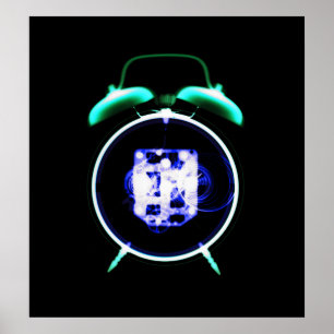 Póster Antiguo reloj de rayos X de moda Original Negativo