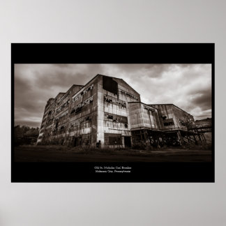 Póster Antiguo rompeolas de carbón de San Nicolás