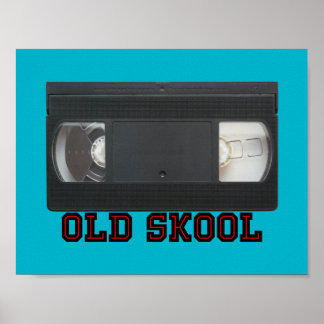Póster Antiguo Skool - Cinta VHS