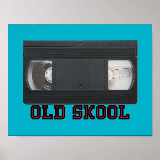 Póster Antiguo Skool - Cinta VHS (Frente)