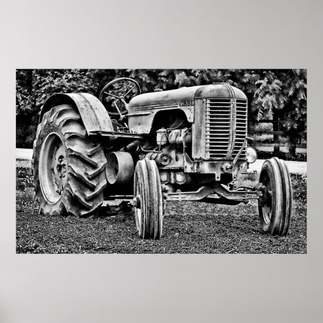 PÓSTER ANTIGUO TRACTOR AGRÍCOLA (Frente)