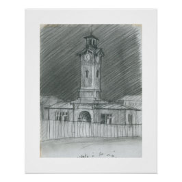 Póster Antiguos Abattoirs de Vaugirard Paris Sketch Poste