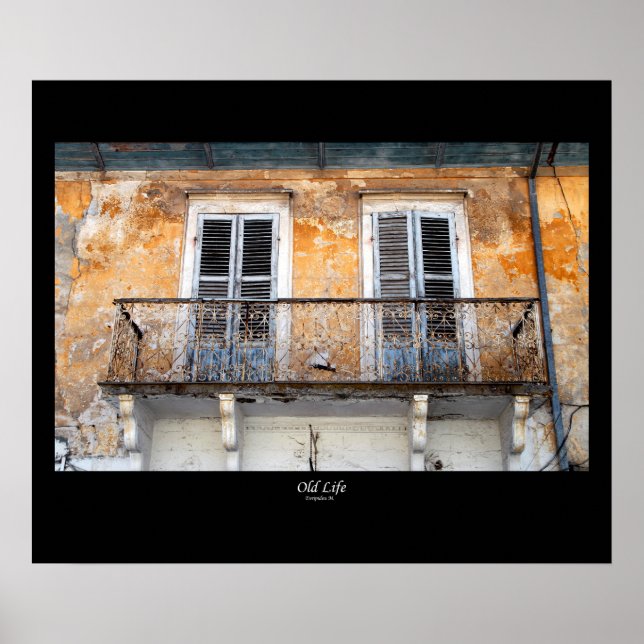 Póster Antiguos balcones de edificios, Limassol, poster d (Frente)