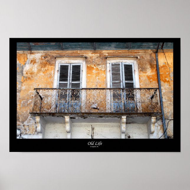 Póster Antiguos balcones de edificios, Limassol, poster d (Frente)