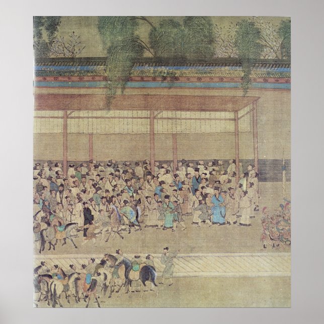 Póster Antiguos chinos esperando examen (Frente)