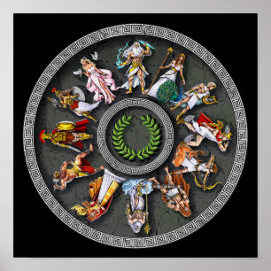 Póster Antiguos dioses de mitología griega