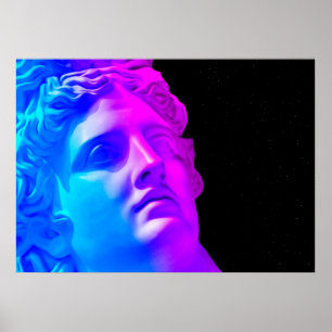 Póster Antiguos dioses de neón #1: Apolo Belvedere