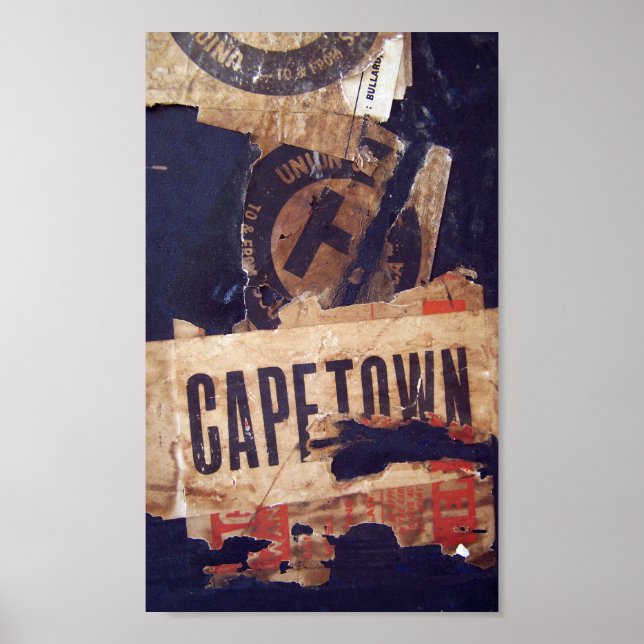 Póster Antiguos Pegatinas de equipaje (Frente)