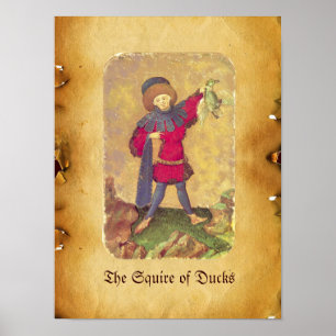 Póster Antiguos tarots/Tarjetas de Tribunal Alemanas/escu