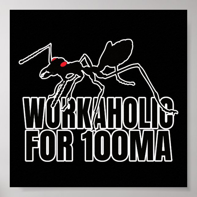 Póster Antillas Critter Workaholic - Entomology Geek (Frente)