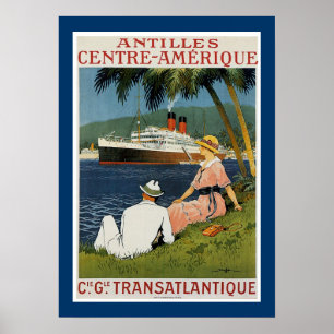 Póster Antilles Center Amerique Poster