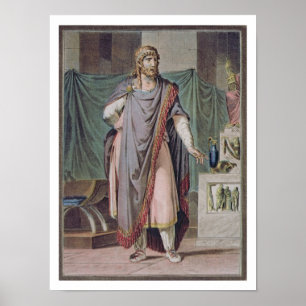 Póster Antiochus, costume for 'Berenice' by Jean Racine,