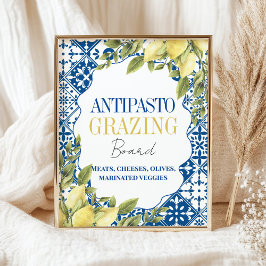 Póster Antipasto Grazing La Dolce Vita Signo italiano de