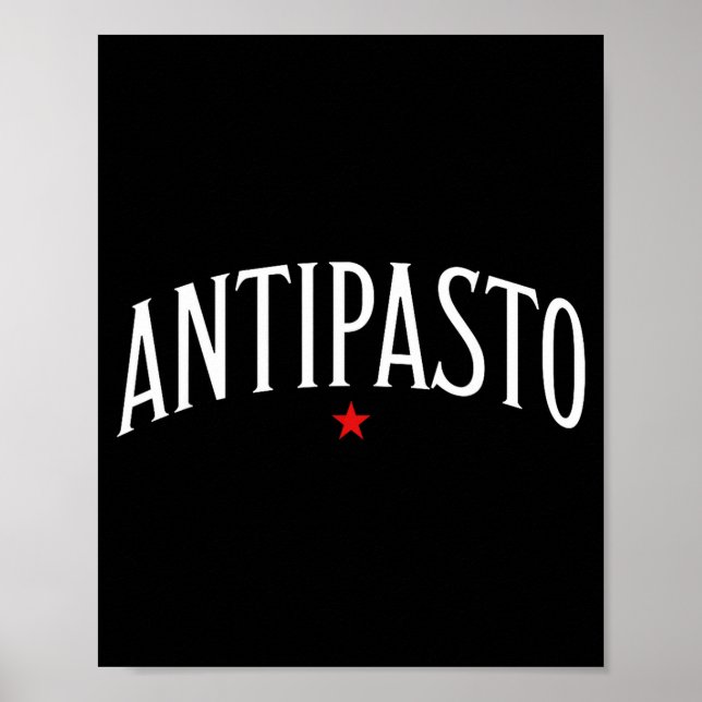 Póster Antipasto, Italian Food Lover Foodie  (Frente)