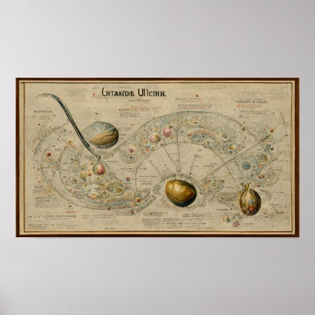 Póster Antique map of uranus (Frente)