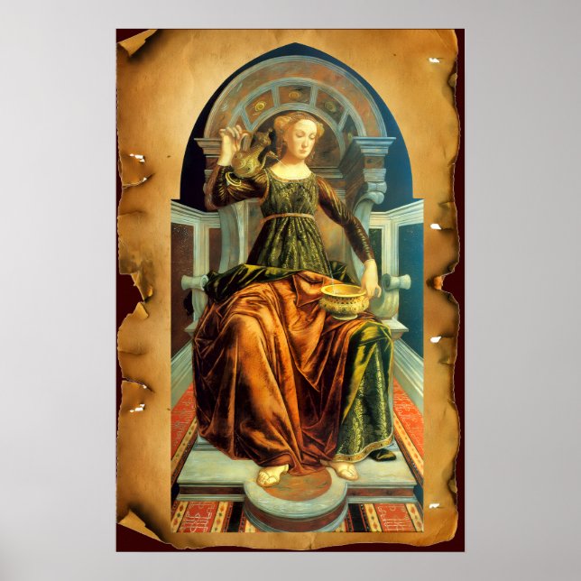 PÓSTER ANTIQUE RENAISSANCE TAROTS  14 / TEMPERANCE (Frente)