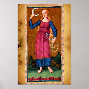 PÓSTER ANTIQUE RENAISSANCE TAROTS 18 / THE MOON