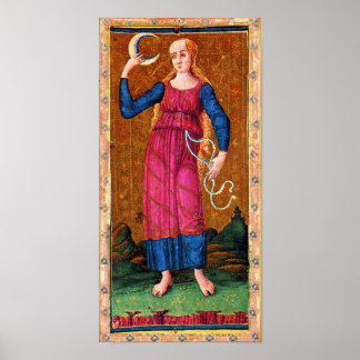 PÓSTER ANTIQUE RENAISSANCE TAROTS 18 / THE MOON