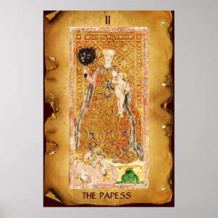 PÓSTER ANTIQUE RENAISSANCE TAROTS 2 / THE PAPESS