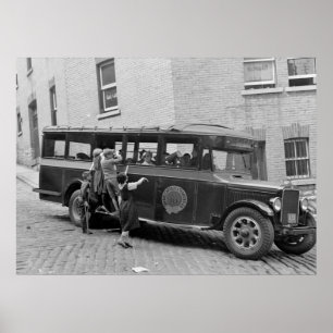 Póster Antique School Bus, 1930s