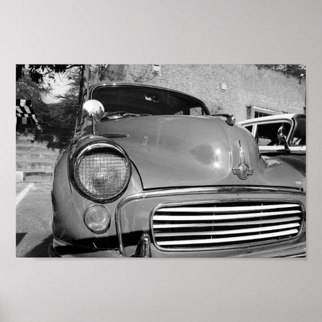 Póster ANTIQUE VINTAGE b&w CLASSIC CAR POSTER (Frente)